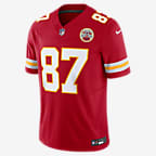 Top Nike NFL Kansas City Super Bowl Travis Kelce #87 Black Jersey NWT Men's Size M